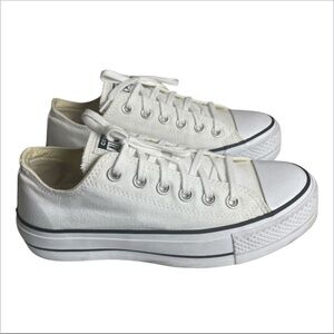 Converse platform Low Top Trainers Sneakers White size 7 US; 5 UK